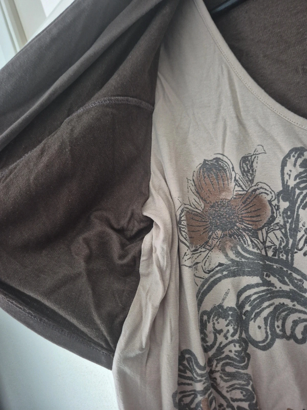 M&S Mode tuniek / top met bolero-look – maat XL – taupe/beige – photo 3